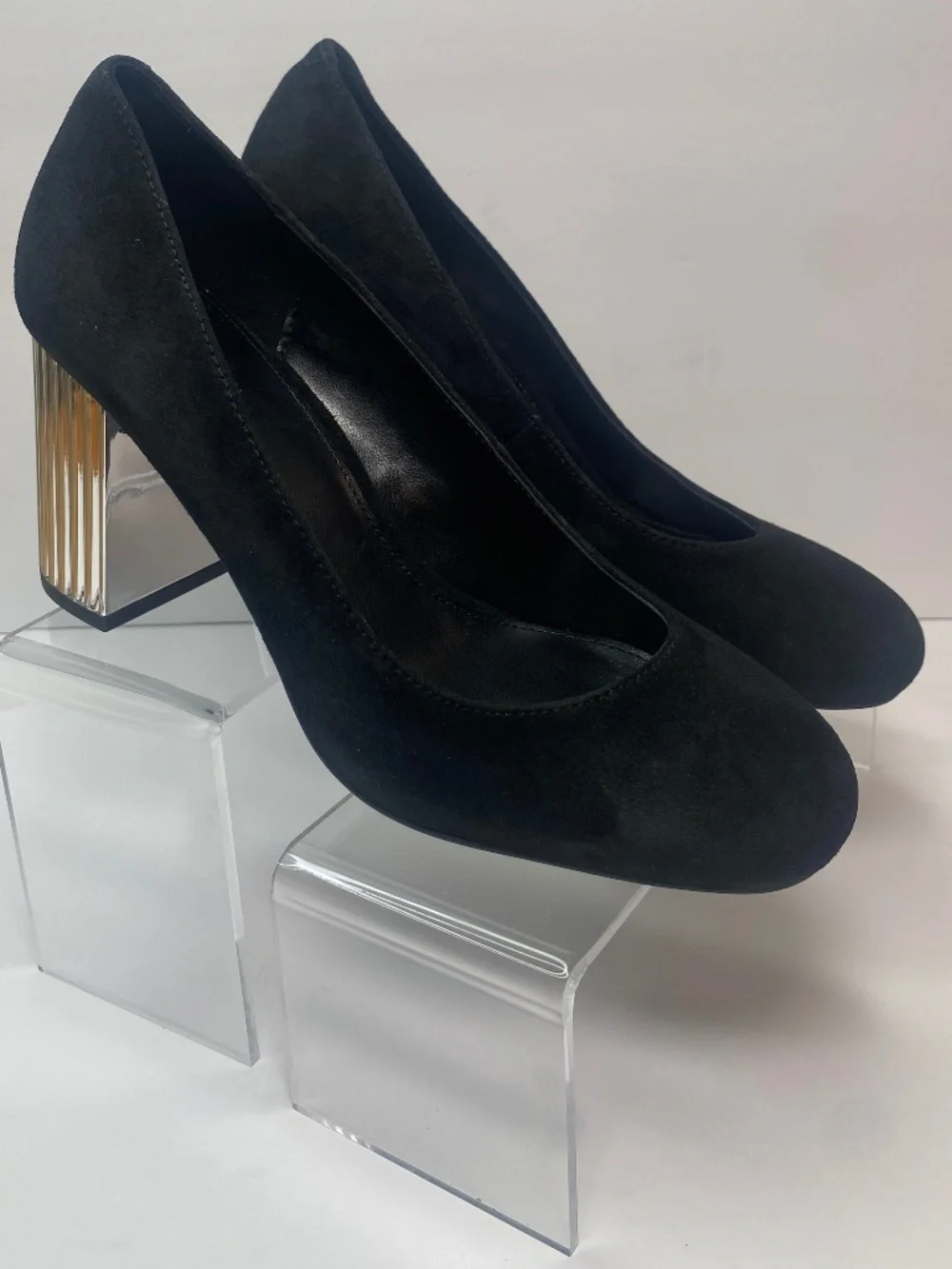 Michael Kors Porter Flex Suede Pumps with Silver Heel Size 6.5 M NEW NO BOX